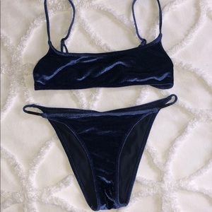 Triangl velvet swimsuit (top small bottom medium)